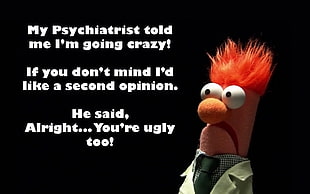 My Psychiatrist told me i'm going crazy! if you don't mind i'd like a second opinion. he said, alright.. you're ugly too! memes