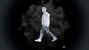 person walking illustration, EDM, musician