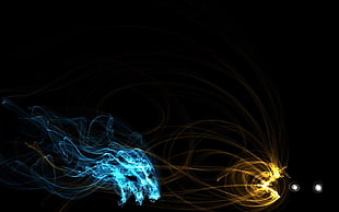 blue and brown shutter speed photo