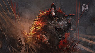 wolf, fantasy art, animals