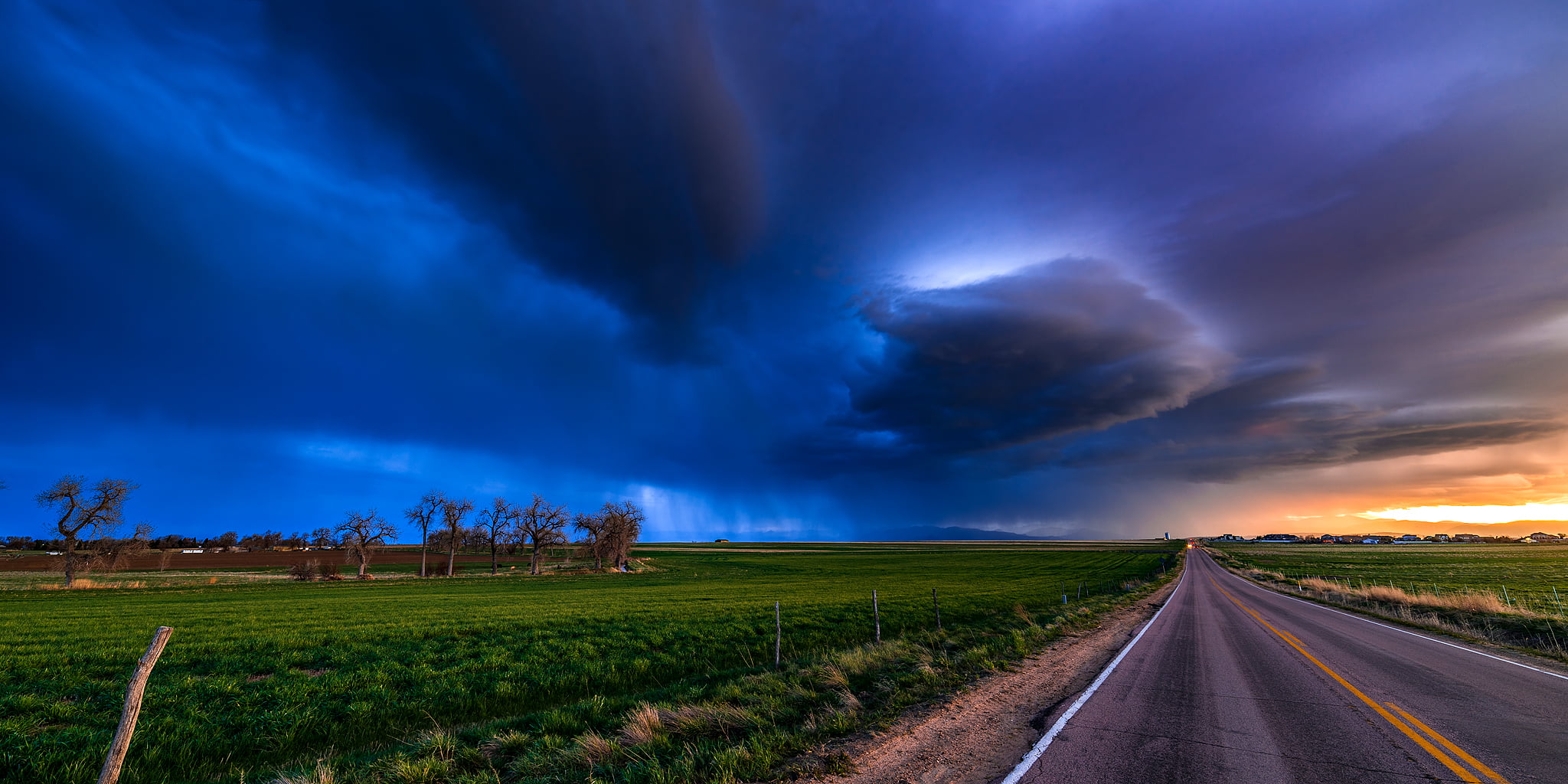 landscape photography of green field