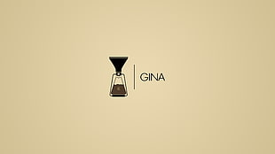 Gina logo, Gina, mugs, coffee stains, coffee HD wallpaper