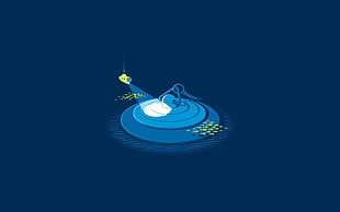 digital wallpaper, threadless, simple, sea, submarine
