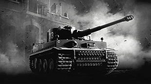 black battle tank illustration, tank, war, Tiger P HD wallpaper
