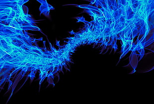 blue flame 3D wallpaper