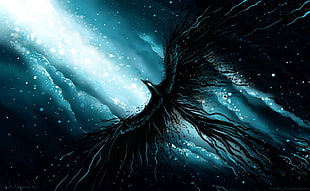 black bird wallpaper, fantasy art HD wallpaper