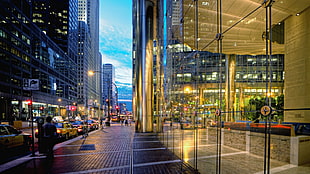 clear glass storefront, city HD wallpaper