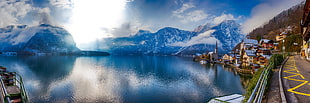 body of water near mountain digital wallpaper, Austria, lake, mountains
