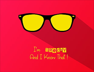 black Ray-Ban wayfarer sunglasses with Im Specsy and i know that wallpaper HD wallpaper