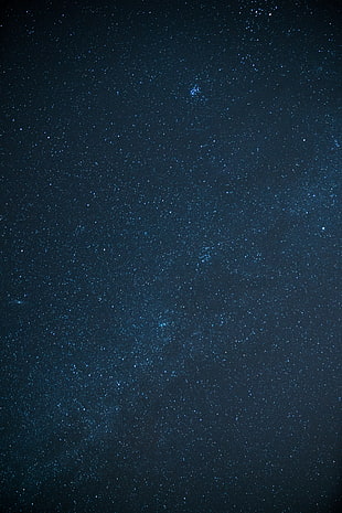 blue starry skies, Stars, Sky, Starry sky HD wallpaper