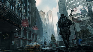 black backpack, Tom Clancy's The Division, apocalyptic HD wallpaper