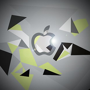 silver apple logo HD wallpaper