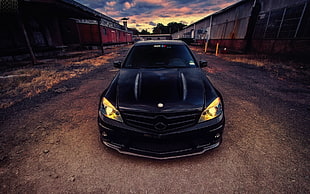 black Mercedes-Benz vehicle, car, Mercedes-Benz