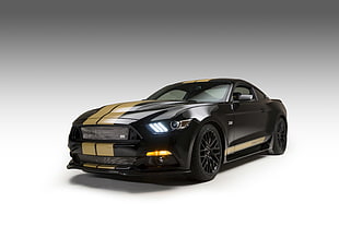 black and brown coupe with white background digital wallpaper