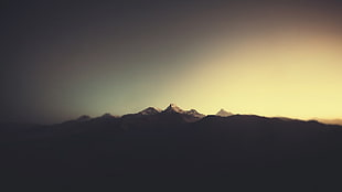 nature, minimalism, mountains, sunlight HD wallpaper