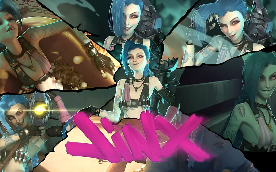 photo of Jinx collage HD wallpaper