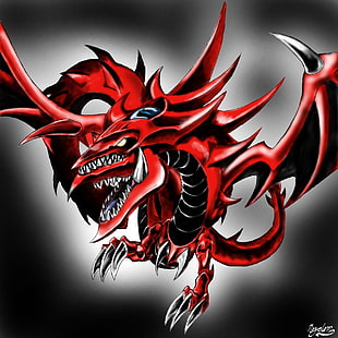 Slifer The Sky Dragon illustration, Slifer the sky dragon, Yu-Gi-Oh