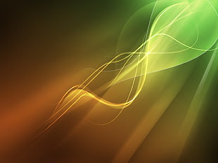 green and orange 3d wallpaper HD wallpaper