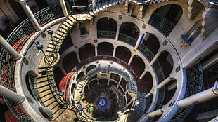 spiral stairs, building, stairs
