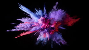 multicolored powder blast