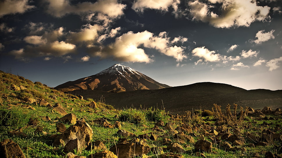 gray mountain, landscape HD wallpaper