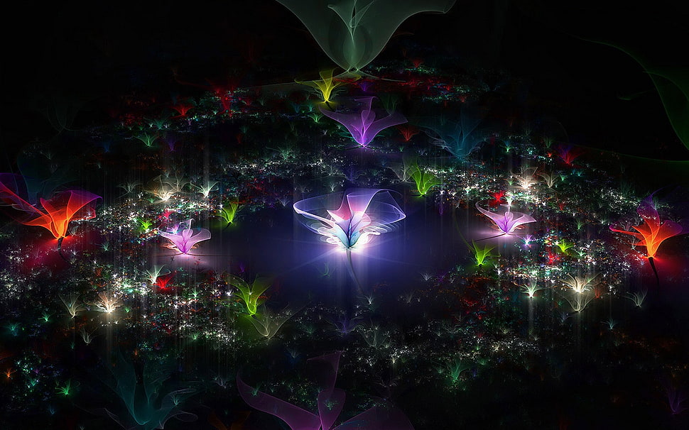 assorted color luminous light 3D wallpaper HD wallpaper