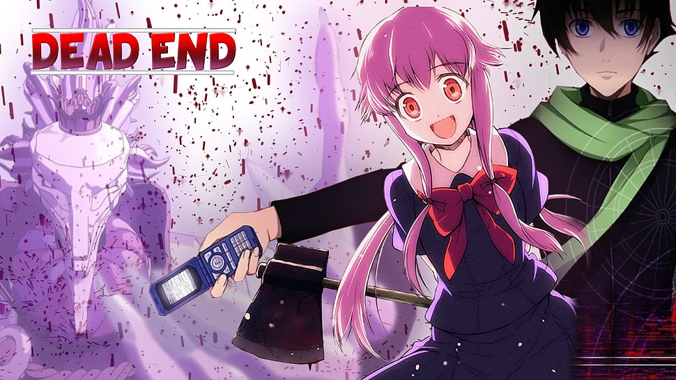 Dead End anime poster, Mirai Nikki HD wallpaper