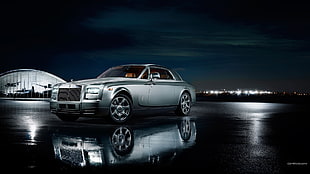 silver coupe, car, Rolls-Royce Phantom