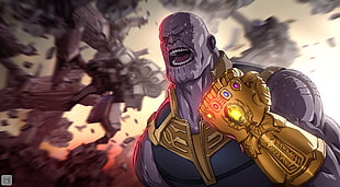 Marvel Thanos digital wallpaper, Thanos, Marvel Comics, The Avengers, Avengers Infinity War
