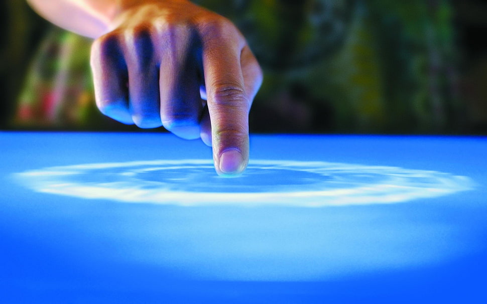 right human hand, blue HD wallpaper