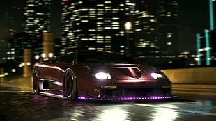 maroon car, need for speed 2016, Need for Speed, car, PC gaming HD wallpaper