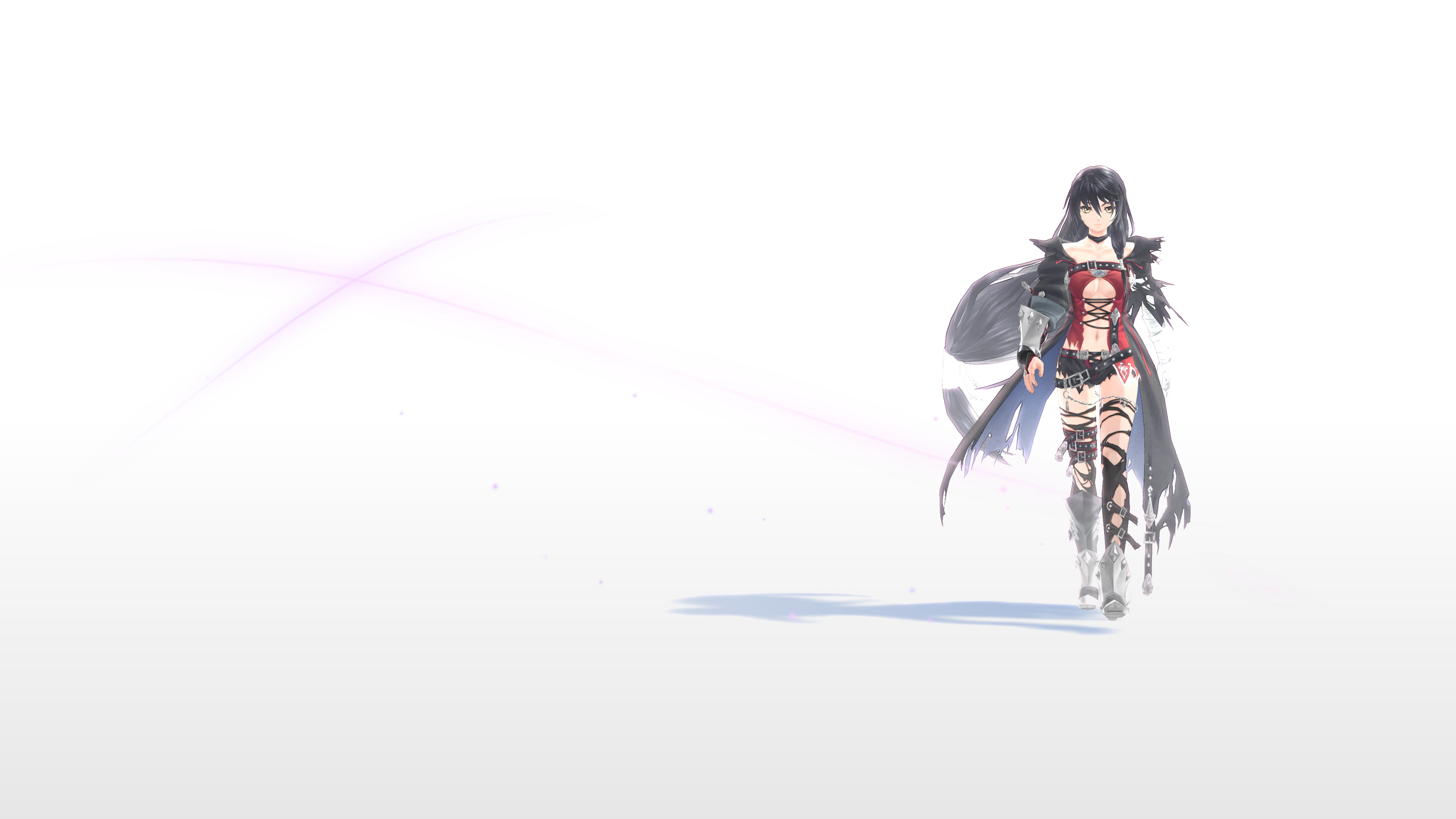 Female character in red and black dress, Tales of Berseria, anime