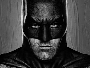 grayscale photography of Batman