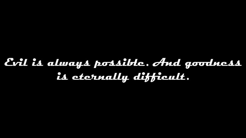 white text on black background HD wallpaper