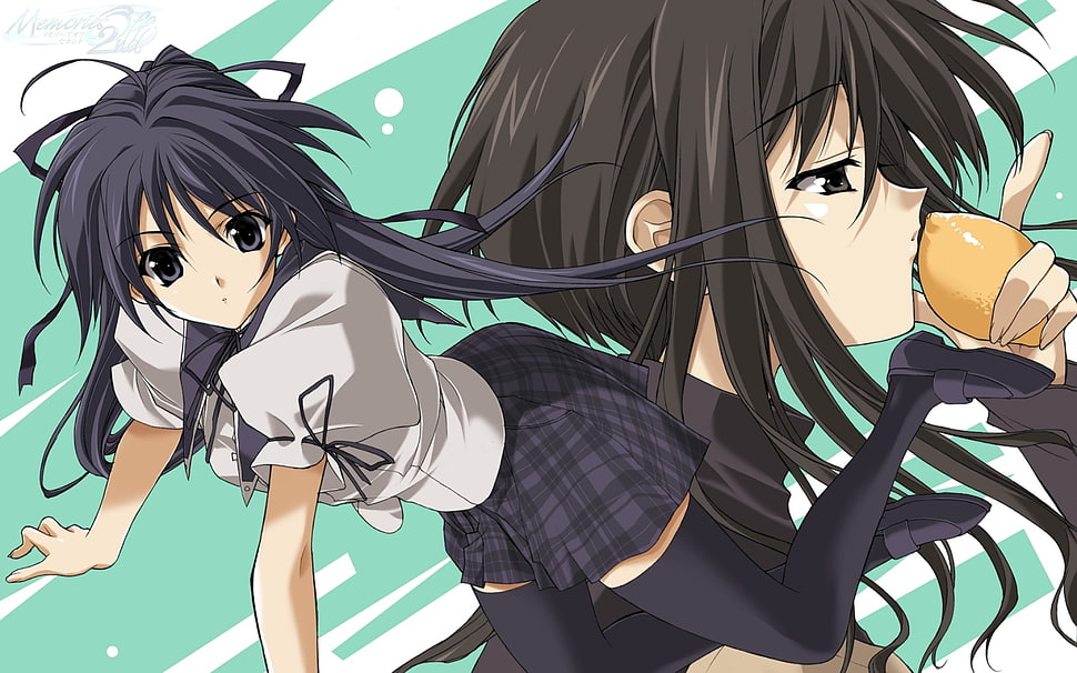 black haired girl anime character HD wallpaper