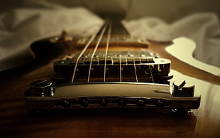 brown acoustic guitar HD wallpaper