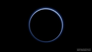 Eclipse photo, space, Pluto, NASA, minimalism HD wallpaper