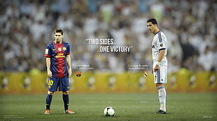 Lionel Messi and Cristiano Ronaldo HD wallpaper