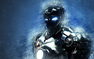 silver Iron man illustration