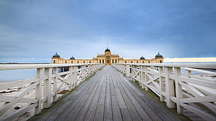 white wooden handrails, building, Sweden