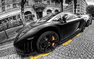 super car, Lamborghini Gallardo, car, selective coloring, vehicle