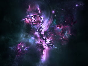 nebula wallpaper, space, abstract, space art, digital art HD wallpaper