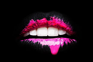 pink and black lips
