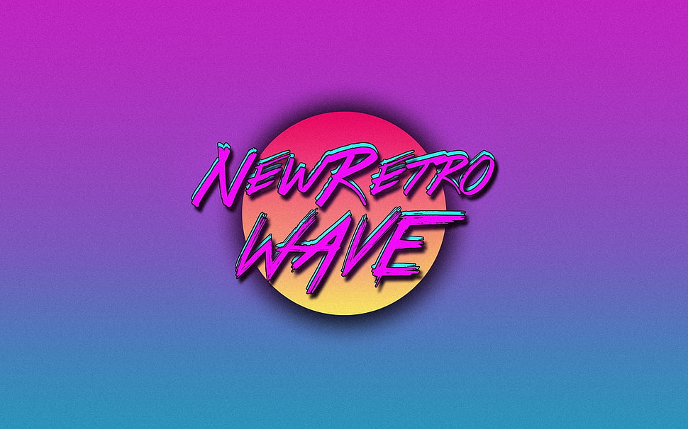 New Retro Wave logo, New Retro Wave, vintage, synthwave, neon HD wallpaper