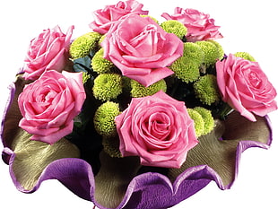 closeup photo of pink Rose artificial flowers