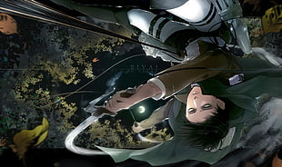 man wearing gray cape holding sword digital wallpaper, Shingeki no Kyojin, Levi Ackerman, anime, anime boys