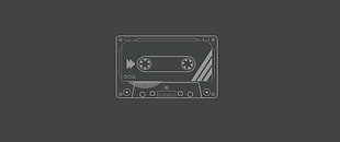 cassette tape illustration, audio cassete, simple background, cassette