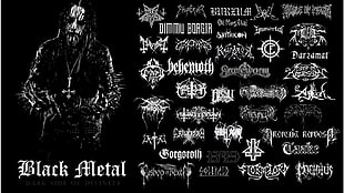 Black Metal labelled with male illustration