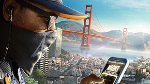 brown and black wooden table, Upcoming Games, Watch_Dogs 2, hackers, hacking HD wallpaper