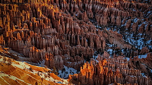 brown rock formation, nature, landscape, mountains, Utah HD wallpaper